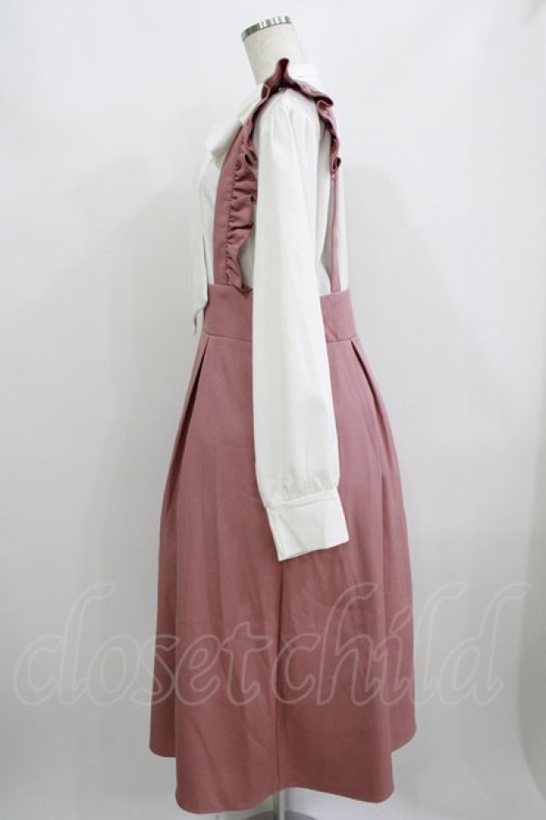 画像2: DearMyLoveWhip / レイヤード風ボウタイリボンジャンスカワンピース 4L ピンク H-25-08-19-029-PU-OP-NS-ZH (2)