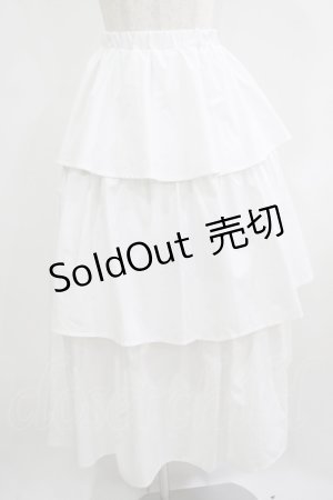 画像: F&A / ギャザーティアードロングスカート Free OFF WHITE H-25-08-19-032-LO-SK-NS-ZH
