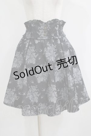 画像: axes femme / 燕×薔薇柄デニムスカート M ブラック H-25-08-19-035-AX-SK-NS-ZH
