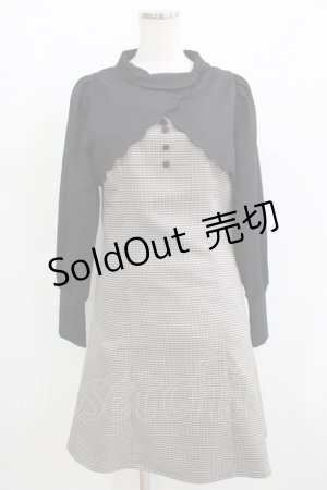 画像: Fi.n.t / スカラップ使いレイヤードチェックワンピース Free BLACK×GY H-25-08-19-038-CA-OP-NS-ZH