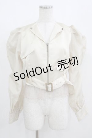 画像: axes femme POETIQUE / シアーマトン袖ショートジャケット M ベージュ H-25-08-19-045-AX-JA-NS-ZH