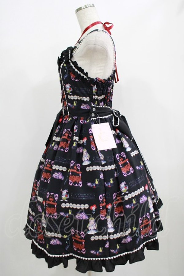 画像2: metamorphose / Disney Alice in Wonderlandジャンパースカートセット サイズ1 ブラック H-25-08-19-001-ME-OP-NS-ZH (2)