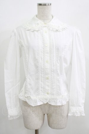 画像: metamorphose / はしごレースブラウス Free オフ H-25-08-19-057-ME-BL-NS-ZH