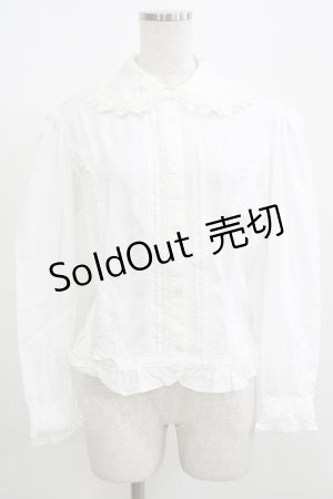 画像: metamorphose / はしごレースブラウス Free オフ H-25-08-19-057-ME-BL-NS-ZH