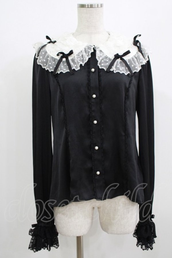 画像1: Angelic Pretty / Airy Frillブラウス Free ブラック H-25-08-19-059-AP-BL-NS-ZH (1)