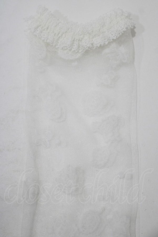 画像2: BABY,THE STARS SHINE BRIGHT / Le Jardin de Fraisesくみゃちゃんシースルーオーバーニーソックス  オフ H-25-08-19-075-BA-ZA-NS-ZH (2)