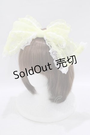 画像: Angelic Pretty / フリルシースルーカチューシャ  イエロー H-25-08-19-079-AP-AC-NS-ZH