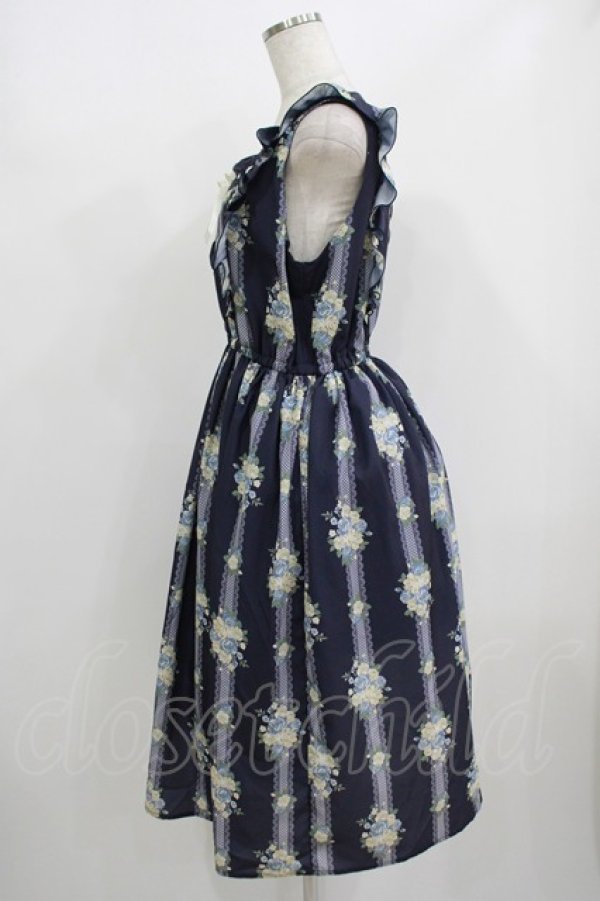 画像2: axes femme / 花柄ワンピース M ネイビー H-25-08-19-011-AX-OP-NS-ZH (2)