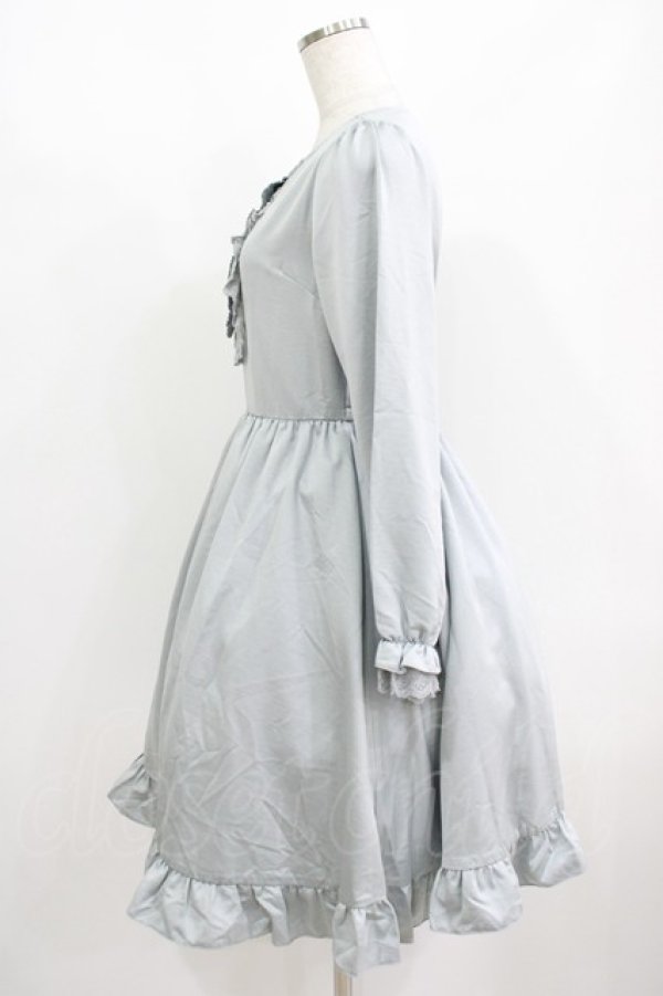 画像2: axes femme / プリーツフリルデザインワンピース M ブルー H-25-08-19-025-AX-OP-NS-ZH (2)