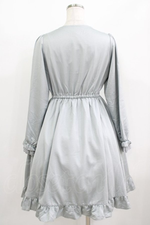 画像3: axes femme / プリーツフリルデザインワンピース M ブルー H-25-08-19-025-AX-OP-NS-ZH (3)