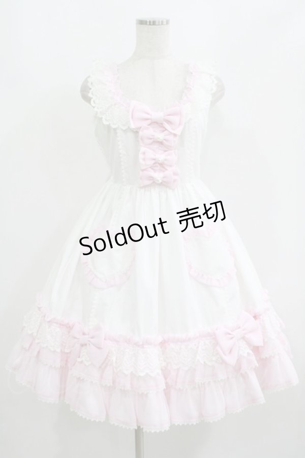 画像1: Angelic Pretty / Powder Heartジャンパースカート Free オフ/ピンク H-25-08-20-001-AP-OP-NS-ZH (1)