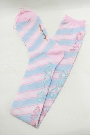 画像: Angelic Pretty / MELODY TOYSオーバーニー  ピンク/サックス H-25-08-20-029-AP-ZA-NS-ZH