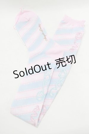 画像: Angelic Pretty / MELODY TOYSオーバーニー  ピンク/サックス H-25-08-20-029-AP-ZA-NS-ZH