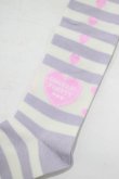 画像2: Angelic Pretty / Sprinkle Heartボーダーオーバーニー  ラベンダー H-25-08-20-030-AP-ZA-NS-ZH (2)