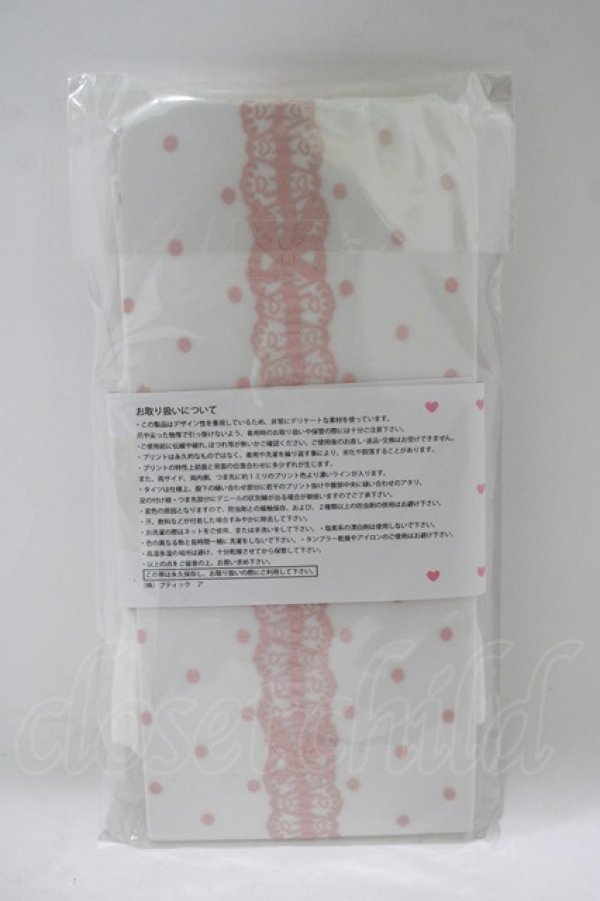 画像2: Angelic Pretty / Dot Ribbon Laceタイツ  オフ/ピンク H-25-08-20-038-AP-ZA-NS-ZH (2)