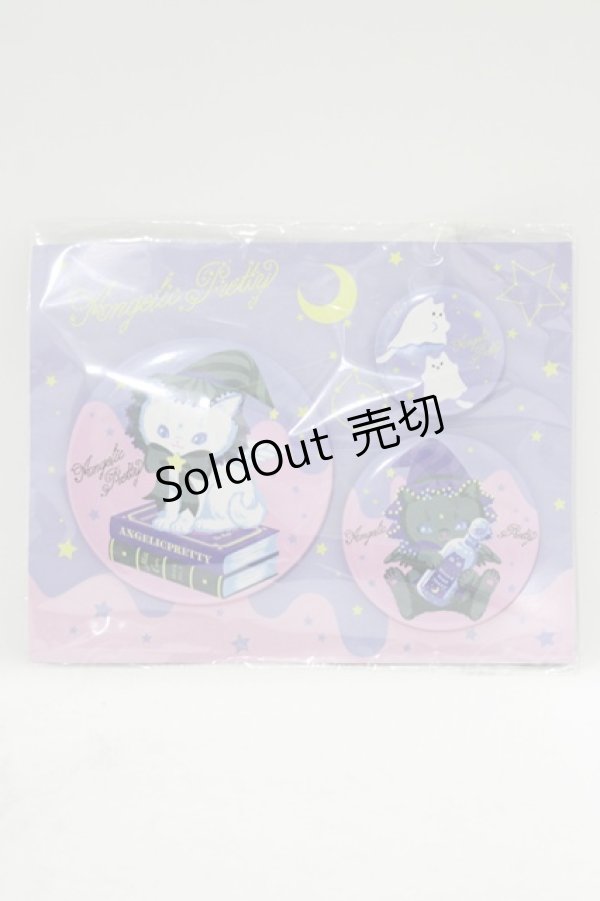 画像1: Angelic Pretty / Magical Milk Cats缶バッジSet  パープル H-25-08-20-042-AP-ZA-NS-ZH (1)