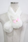 画像1: Angelic Pretty / ふわふわBunnyマフラー  オフ H-25-08-20-045-AP-ZA-NS-ZH (1)