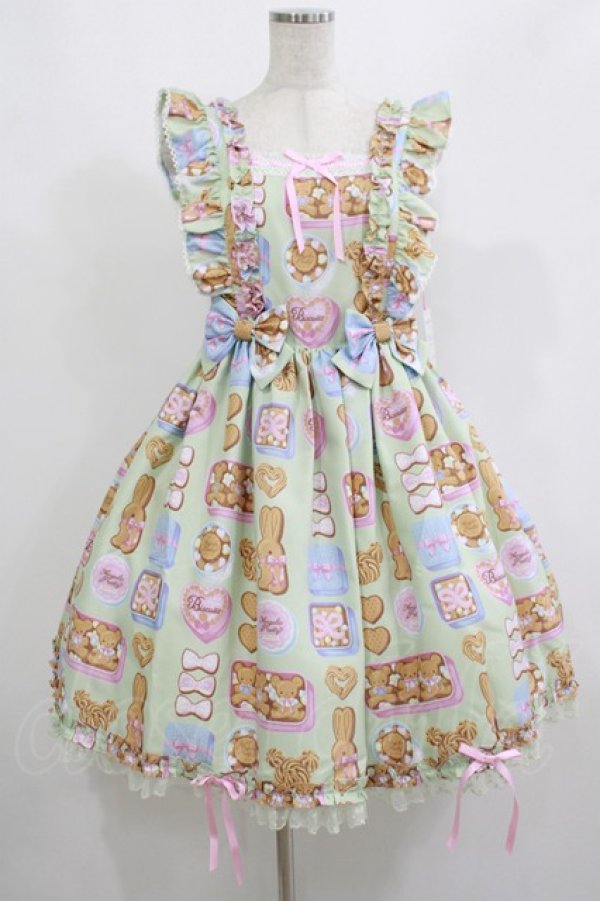 画像1: Angelic Pretty / Sweet Cookie Boxジャンパースカート Free ミント H-25-08-20-004-AP-OP-NS-ZH (1)