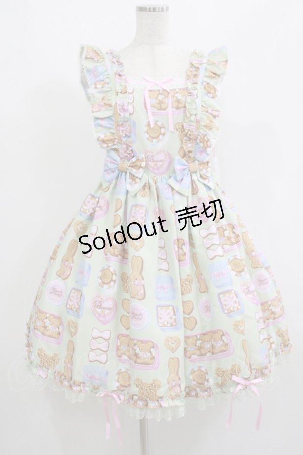 画像1: Angelic Pretty / Sweet Cookie Boxジャンパースカート Free ミント H-25-08-20-004-AP-OP-NS-ZH (1)
