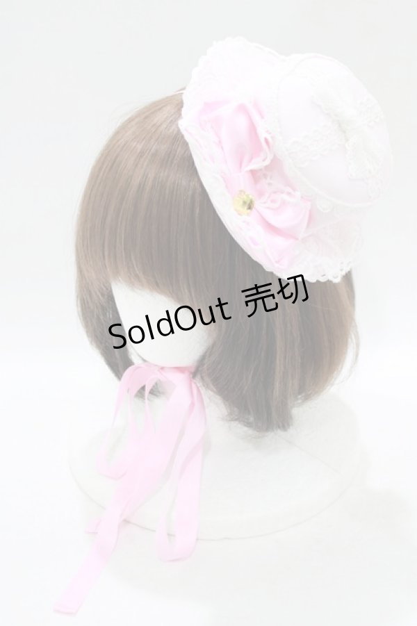 画像1: Angelic Pretty / ドレスアップRibbonミニHat  ピンク H-25-08-20-046-AP-AC-NS-ZH (1)