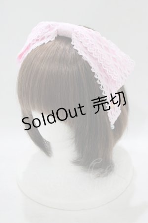 画像: Angelic Pretty / Sweetトーションリボンカチューシャ  ピンク H-25-08-20-049-AP-AC-NS-ZH