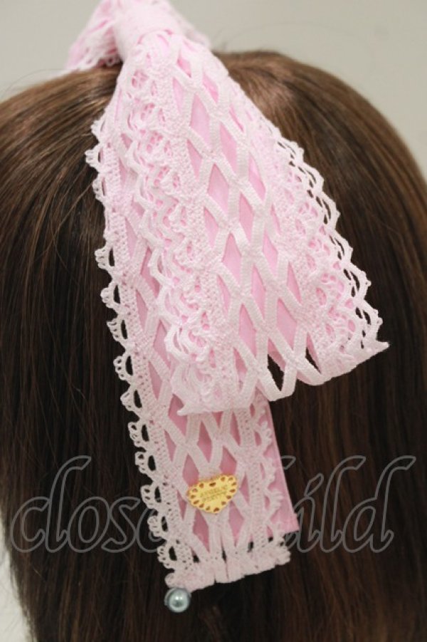 画像2: Angelic Pretty / Sweetトーションリボンカチューシャ  ピンク H-25-08-20-049-AP-AC-NS-ZH (2)