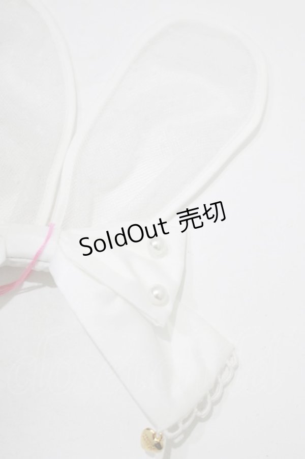 画像2: Angelic Pretty / おしゃまBunnyカチューシャ  オフ H-25-08-20-055-AP-AC-NS-ZH (2)