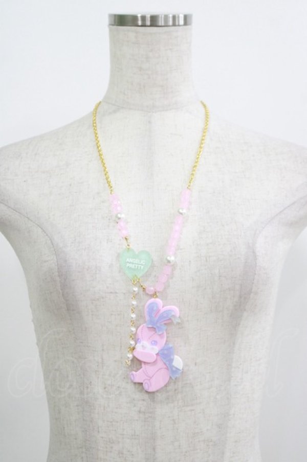 画像2: Angelic Pretty / Happyリリカルバニーネックレス  ピンク H-25-08-20-063-AP-AC-NS-ZH (2)