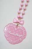 画像1: Angelic Pretty / ドットLovely Heartクッションネックレス  ピンク H-25-08-20-065-AP-AC-NS-ZH (1)