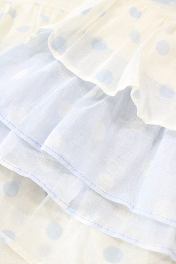 画像3: Jane Marple / ドットフリルスカート  オフ×サックス H-25-08-20-1034-JM-SK-KB-ZH (3)