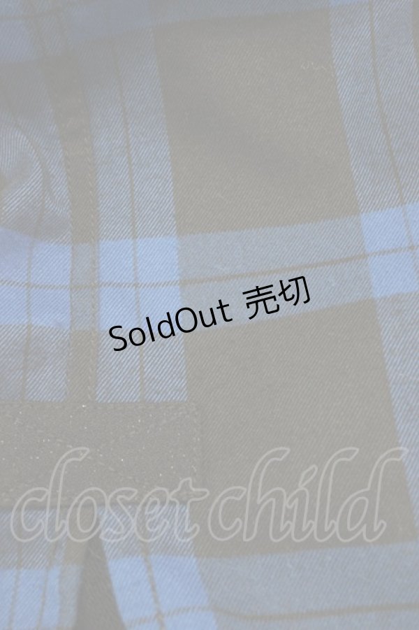 画像3: ALGONQUINS / ライナー付チェックコート  黒×青 H-25-08-20-1046-AL-CO-KB-ZH (3)