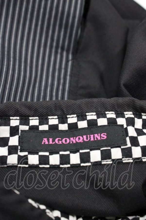 画像3: ALGONQUINS / 切替半袖シャツ  黒 H-25-08-20-1051-AL-BL-KB-ZH (3)