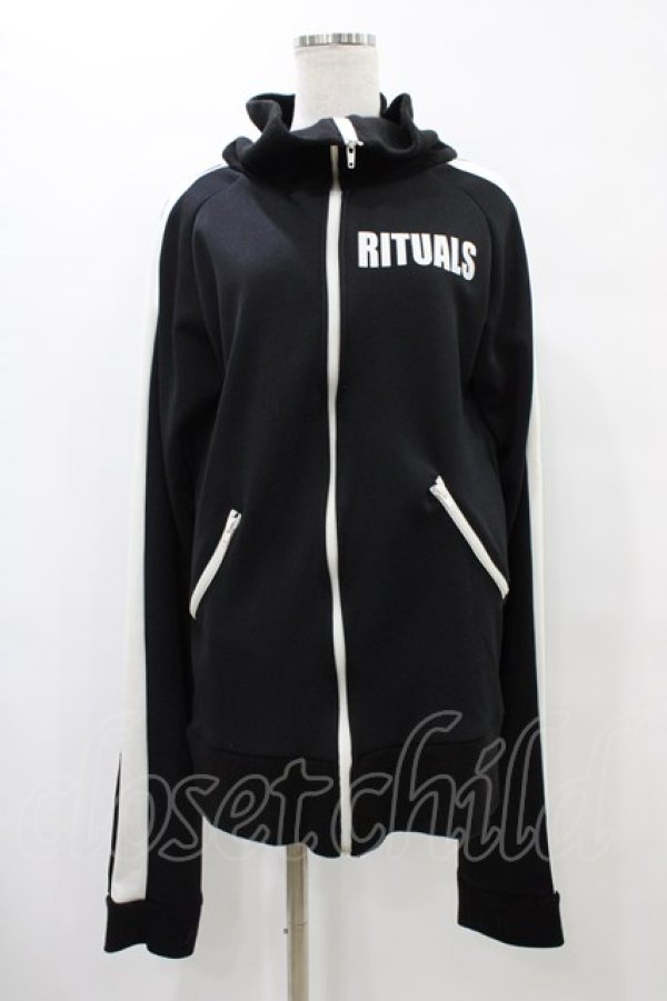 画像1: Rituals / ロングスリーブジャージトップス  黒×白 H-25-08-20-1058-GO-TO-KB-ZH (1)
