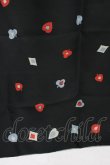 画像2: Jane Marple Dans Le Salon / Playing cardsスカーフ  ブラック H-25-08-20-1009-JM-ZA-KB-ZH (2)