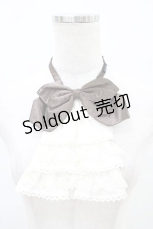 画像: PUTUMAYO / ジャボ付リボン  茶×オフ H-25-08-20-1010-PT-ZA-KB-ZH