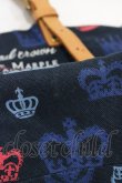 画像3: Jane Marple / Royal Crownのトートバッグ  ネイビー H-25-08-20-1012-JM-BG-KB-ZH (3)