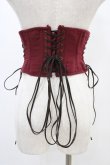 画像2: ATELIER PIERROT / Decay Gauze Corset  ワイン H-25-08-20-1014-EL-TO-KB-ZH (2)
