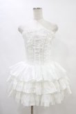 画像1: ATELIER PIERROT / ミニコルセットワンピース  ホワイト H-25-08-20-1019-EL-OP-KB-ZH (1)