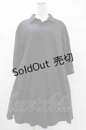 画像: Candy Stripper / シャツワンピース  黒 H-25-08-20-1021-PU-OP-KB-ZH