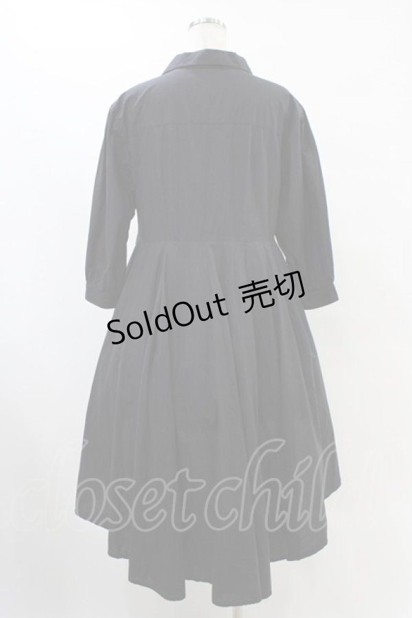 画像2: Candy Stripper / シャツワンピース  黒 H-25-08-20-1021-PU-OP-KB-ZH (2)