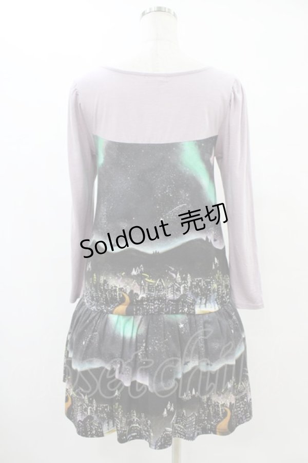 画像2: MILK / Aurora cityワンピース  オーロラ×ラベンダーピンク H-25-08-20-1029-ML-OP-KB-ZH (2)