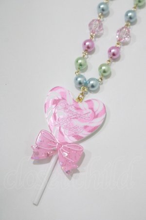 画像: Angelic Pretty / POP Heartロリポップネックレス  ピンク H-25-08-20-071-AP-AC-NS-ZH