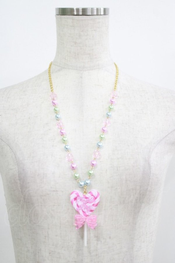 画像2: Angelic Pretty / POP Heartロリポップネックレス  ピンク H-25-08-20-071-AP-AC-NS-ZH (2)