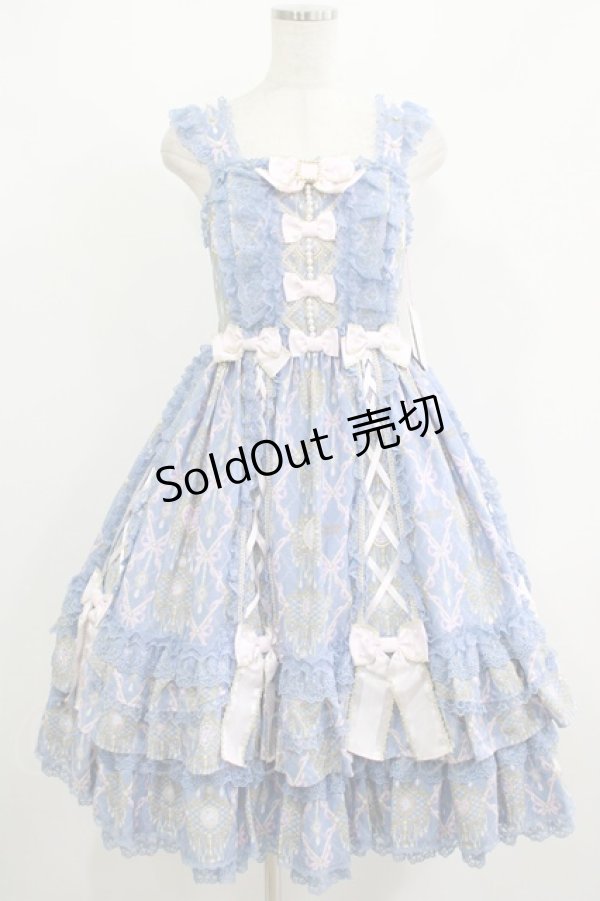 画像1: Angelic Pretty / Romantic Jewelryジャンパースカート Free ブルー H-25-08-20-006-AP-OP-NS-ZH (1)
