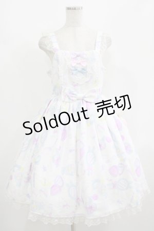 画像: Angelic Pretty / Fluffy Puff Bunnyジャンパースカート Free オフ H-25-08-20-008-AP-OP-NS-ZH