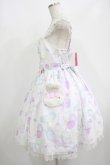 画像2: Angelic Pretty / Fluffy Puff Bunnyジャンパースカート Free オフ H-25-08-20-008-AP-OP-NS-ZH (2)