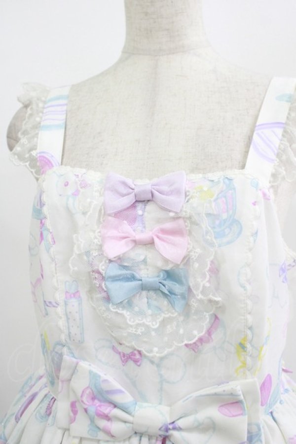画像5: Angelic Pretty / Fluffy Puff Bunnyジャンパースカート Free オフ H-25-08-20-008-AP-OP-NS-ZH (5)