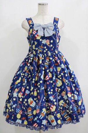 画像: Angelic Pretty / Happy Park Carnivalジャンパースカート Free ネイビー H-25-08-20-009-AP-OP-NS-ZH