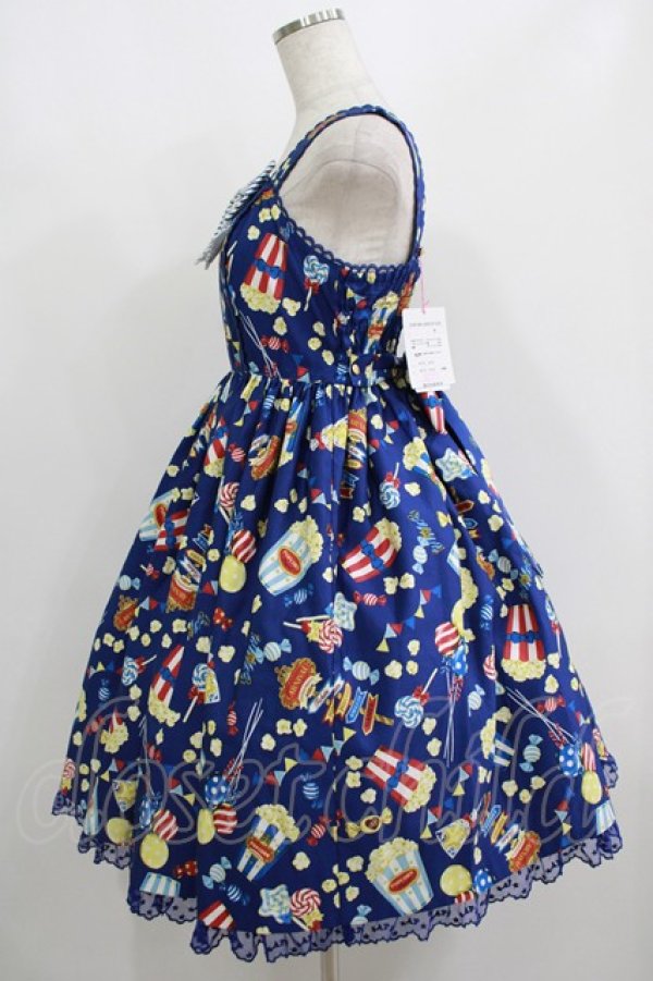 画像2: Angelic Pretty / Happy Park Carnivalジャンパースカート Free ネイビー H-25-08-20-009-AP-OP-NS-ZH (2)