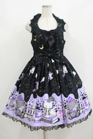 画像: Angelic Pretty / Magical Milk Catsジャンパースカート Free ブラック H-25-08-20-002-AP-OP-NS-ZH
